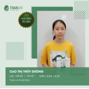 HỌC SINH TIÊU BIỂU THÁNG 4/2020 TOÁN.VN HOÀI ĐỨC