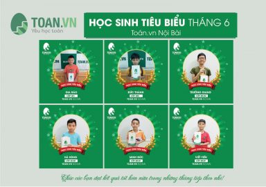 HỌC SINH TIÊU BIỂU THÁNG 6/2020