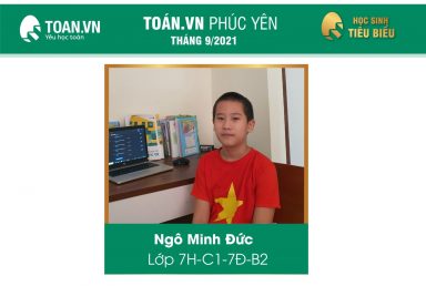 HỌC SINH TIÊU BIỂU THÁNG 9 CỦA TOÁN. VN