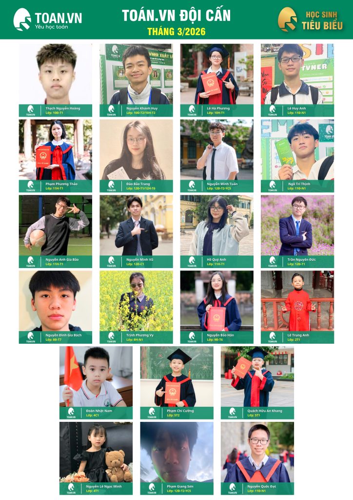 Vinh danh học sinh tiêu biểu tháng 3 năm 2026