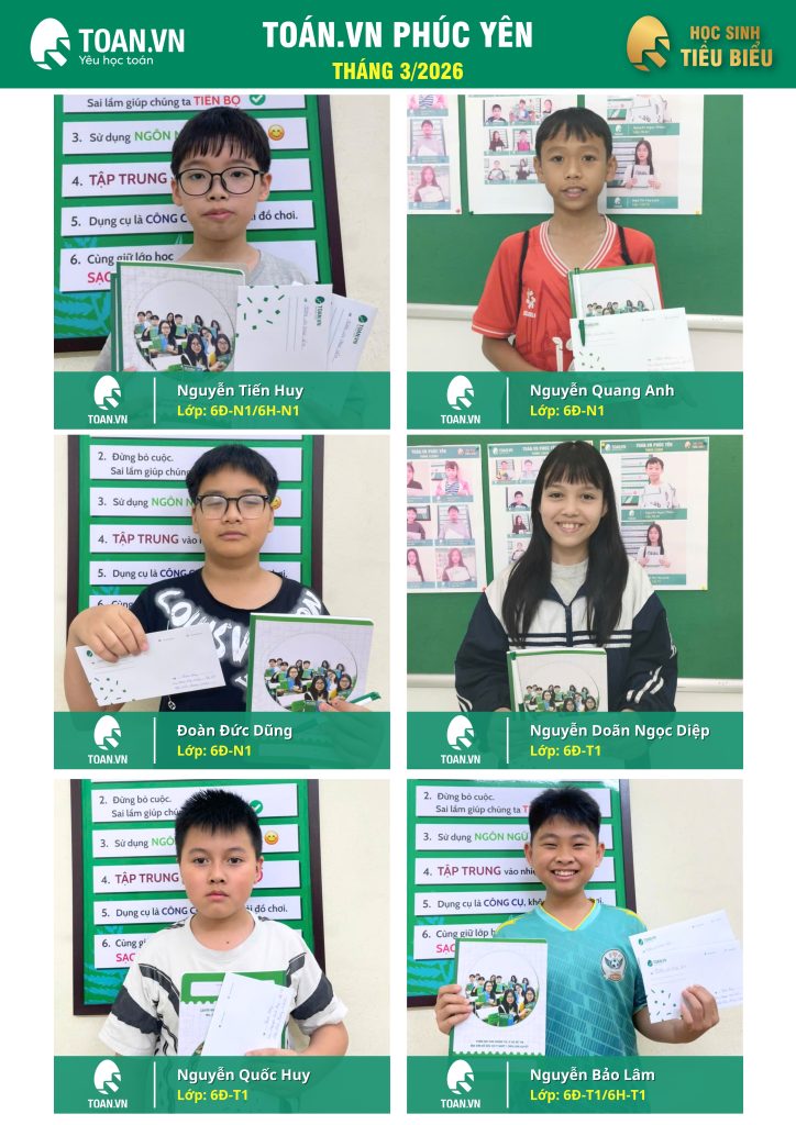 Vinh danh học sinh tiêu biểu tháng 3 năm 2026