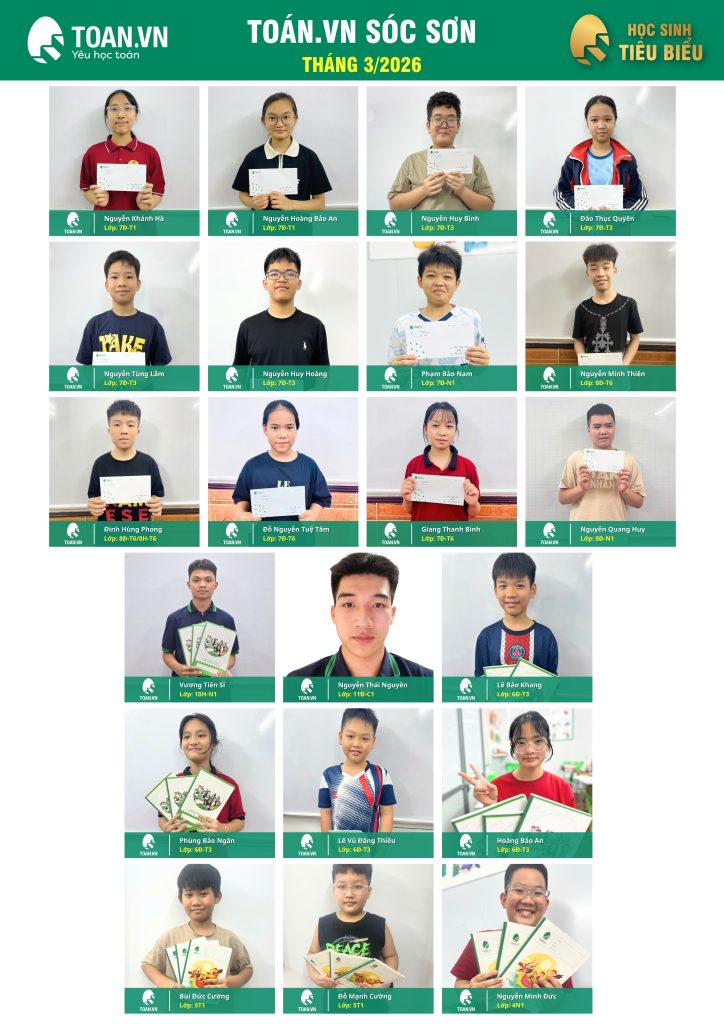 Vinh danh học sinh tiêu biểu tháng 3 năm 2026