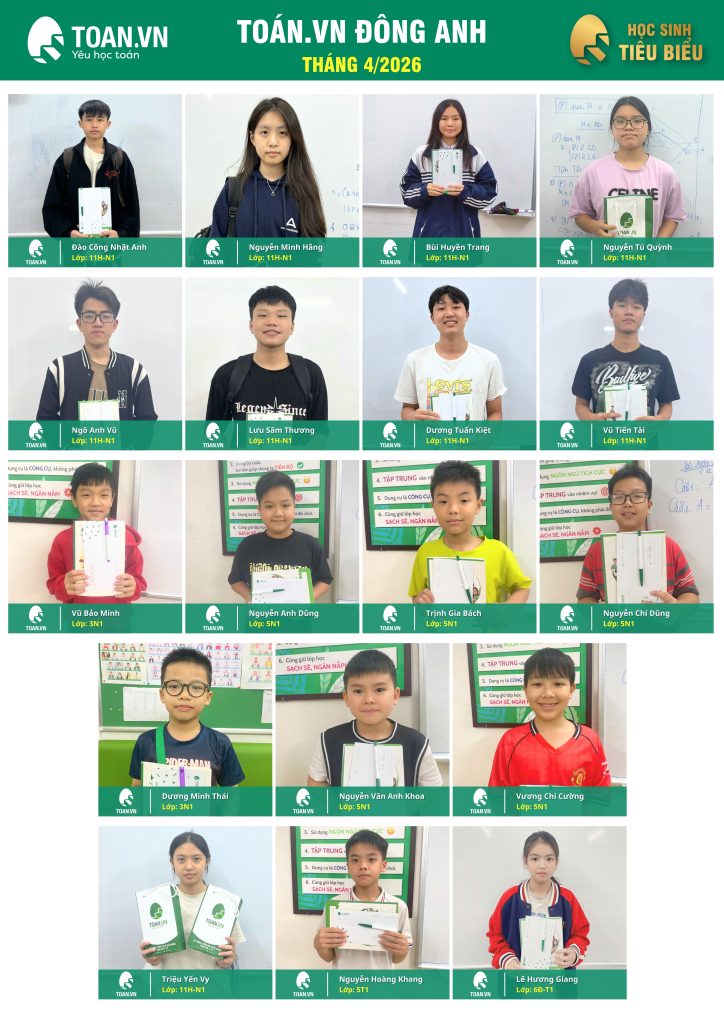 Vinh danh học sinh tiêu biểu tháng 4 năm 2026