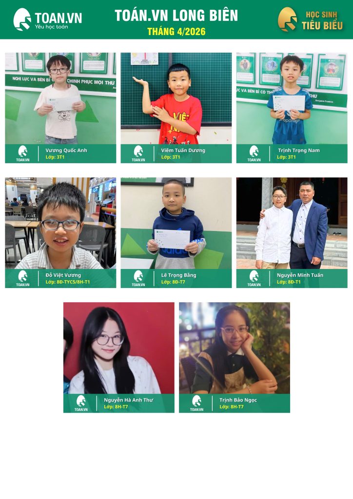 Vinh danh học sinh tiêu biểu tháng 4 năm 2026