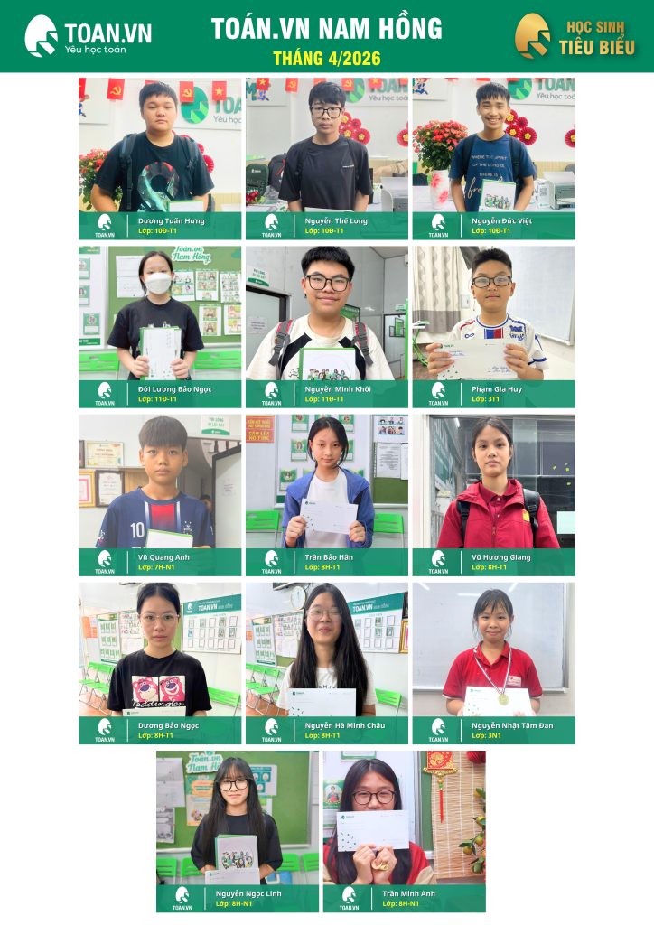 Vinh danh học sinh tiêu biểu tháng 4 năm 2026