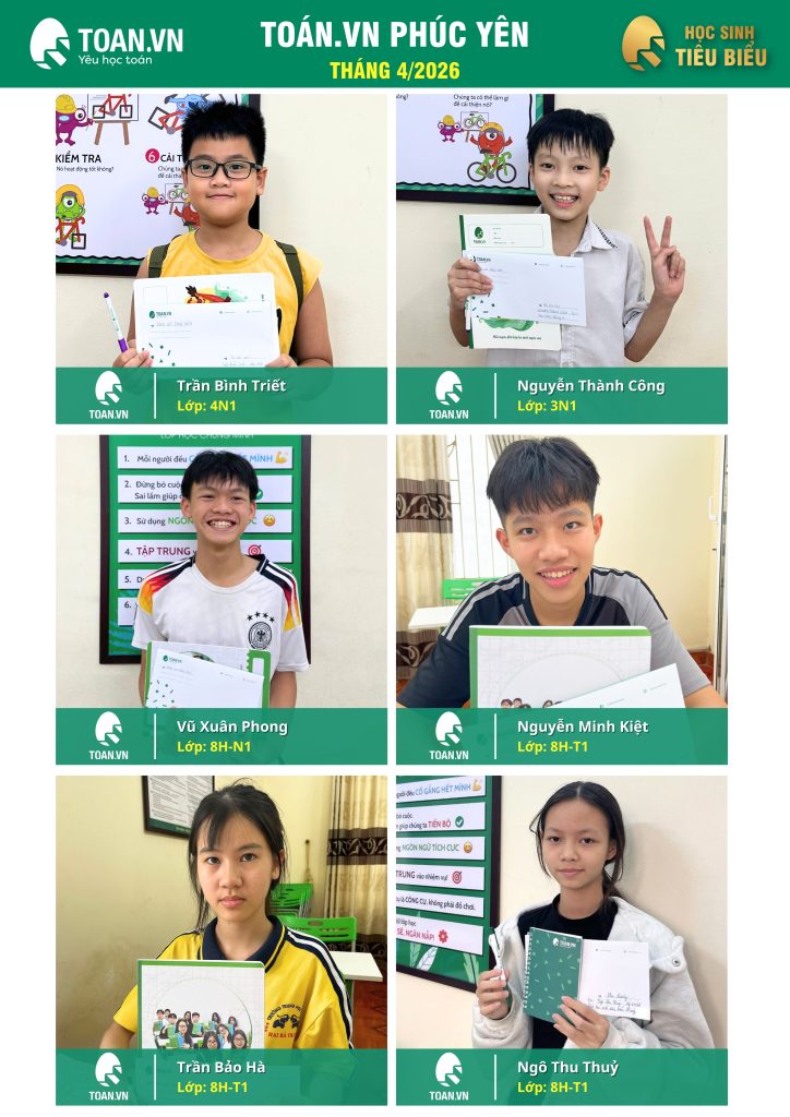 Vinh danh học sinh tiêu biểu tháng 4 năm 2026