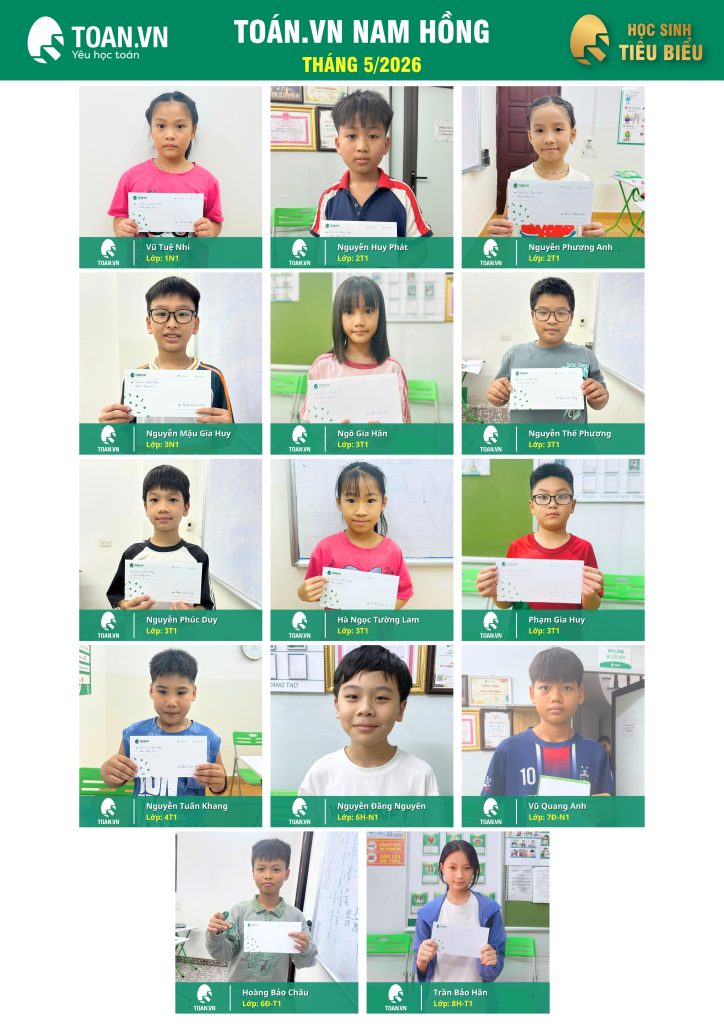 Vinh danh học sinh tiêu biểu tháng 5 năm 2026