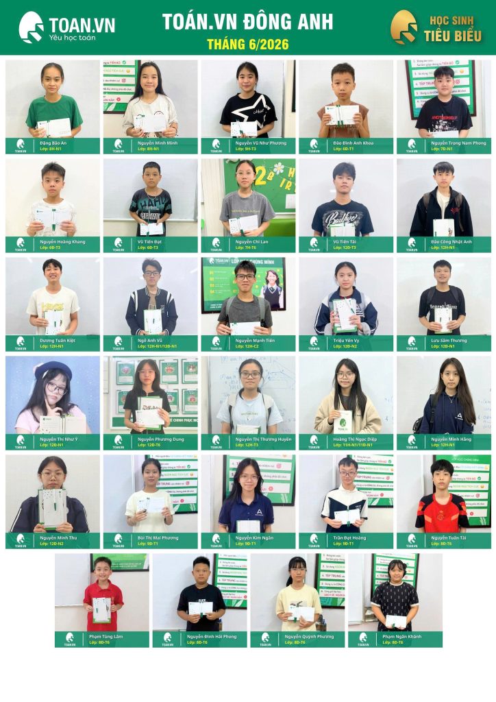 Học sinh tiêu biểu tháng 6